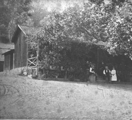 Jacob and Annie Schram's first house at Schramsberg, circa 1862