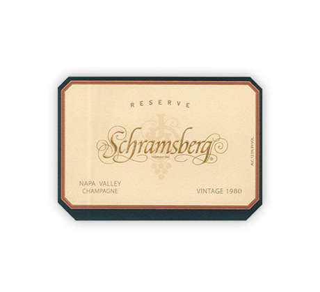 Schramsberg 1980 Reserve Napa Valley wine label