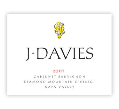 J. Davies 2001 Cabernet Sauvignon, Diamond Mountain District, Napa Valley wine label