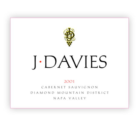 J. Davies Estate 2001 Cabernet Sauvignon, Diamond Mountain District, Napa Valley wine label