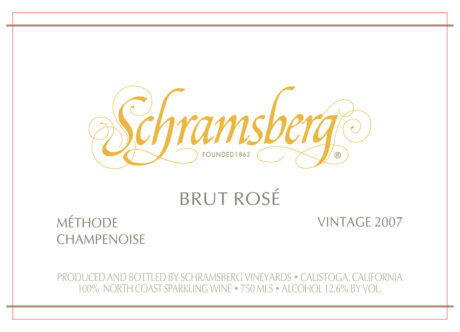 2007 Schramsberg Brut Rosé Front Label