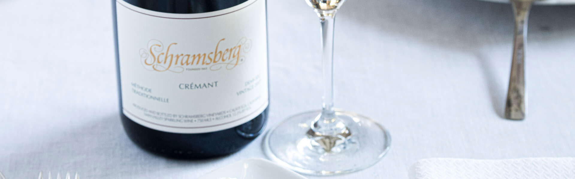 Schramsberg Crémant Demi-Sec paired with Calistoga Apple Torte