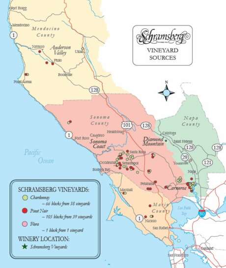 Schramsberg Vineyards Sources Map 2022