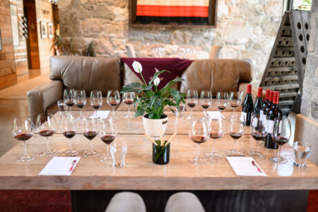 Tasting set up at Davies Vineyards