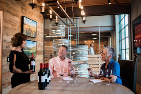 Tasting occurring at Davies Vineyards in St. Helena