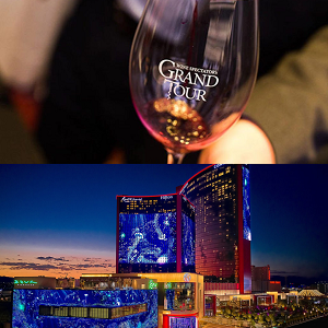 Wine Spectator's Grand Tour Wine Glass and Resorts World Las Vegas Hotel