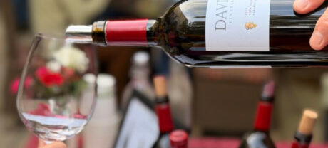 Davies Cabernet being poured into a wine glass