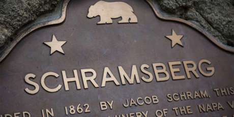California State Historic Landmark plaque on Schramsberg property