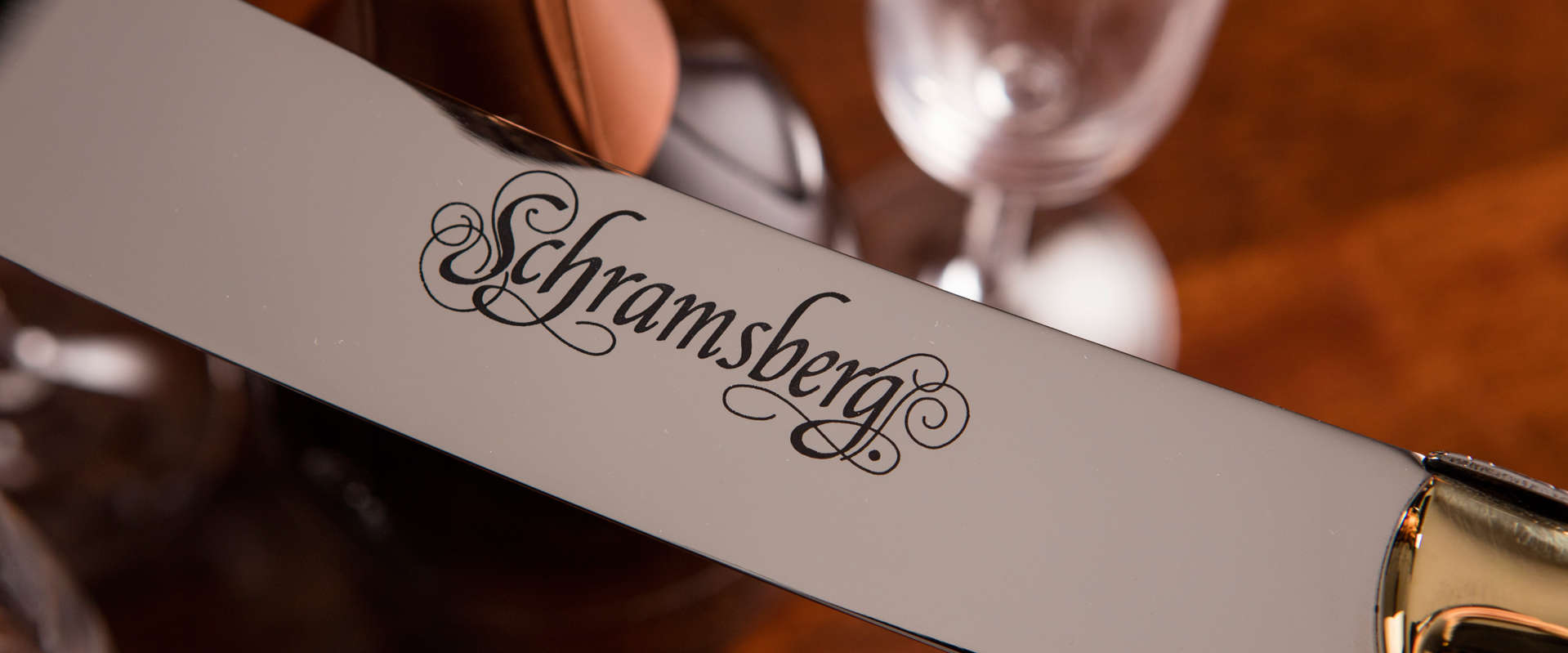 Schramsberg engraved saber blade
