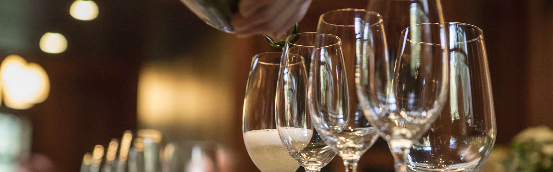 Schramsberg sparkling wine being poured for a tasting