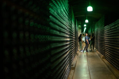 Consumers within the historic Schramsberg Caves