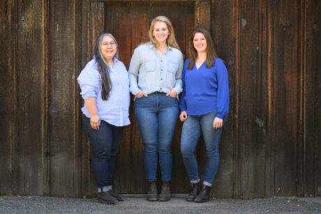 Jessica Koga, Sam Rubanowitz & Katelyn Hill in front of the Schramsberg Barn