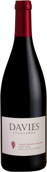 Bottle of Davies Vineyards 2017 Three Amigos Vineyard Pinot Noir wine