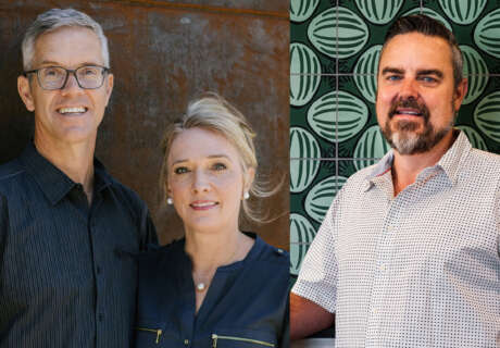 Hugh and Mmonique Davies, and Chef Morgan Robinson