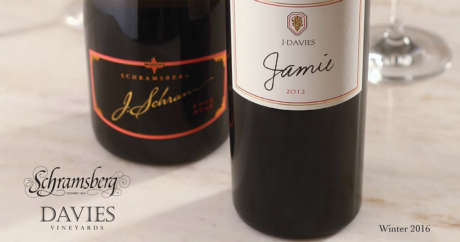Schramsberg's J. Schram sparkling wine and J. Davies 2012 "Jamie" Cabernet Sauvignon