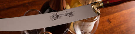 Schramsberg engraved saber blade