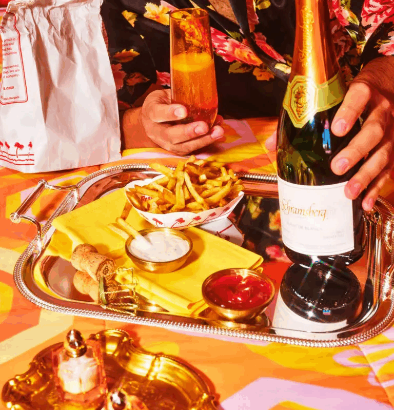 In-N-Out french fries with Schamsberg Blanc de Blancs